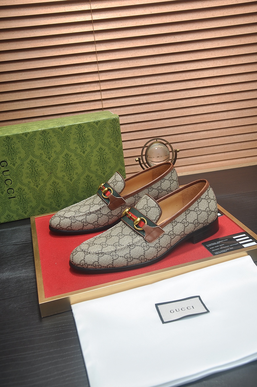 men's Gucci leather shoes-GG6915A